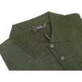 thumbnail image 3 of Mens PRINCELY Soft Merinos Wool Sweater Knits Lightweight Polo 1011-40 Green, 3 of 6