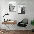 thumbnail image 6 of Kate and Laurel Sylvie Lion Self Actualizing Framed Canvas Wall Art by Amy Peterson Art Studio, 18 x 24, Gray, Adorable Animal Home Décor, 6 of 6