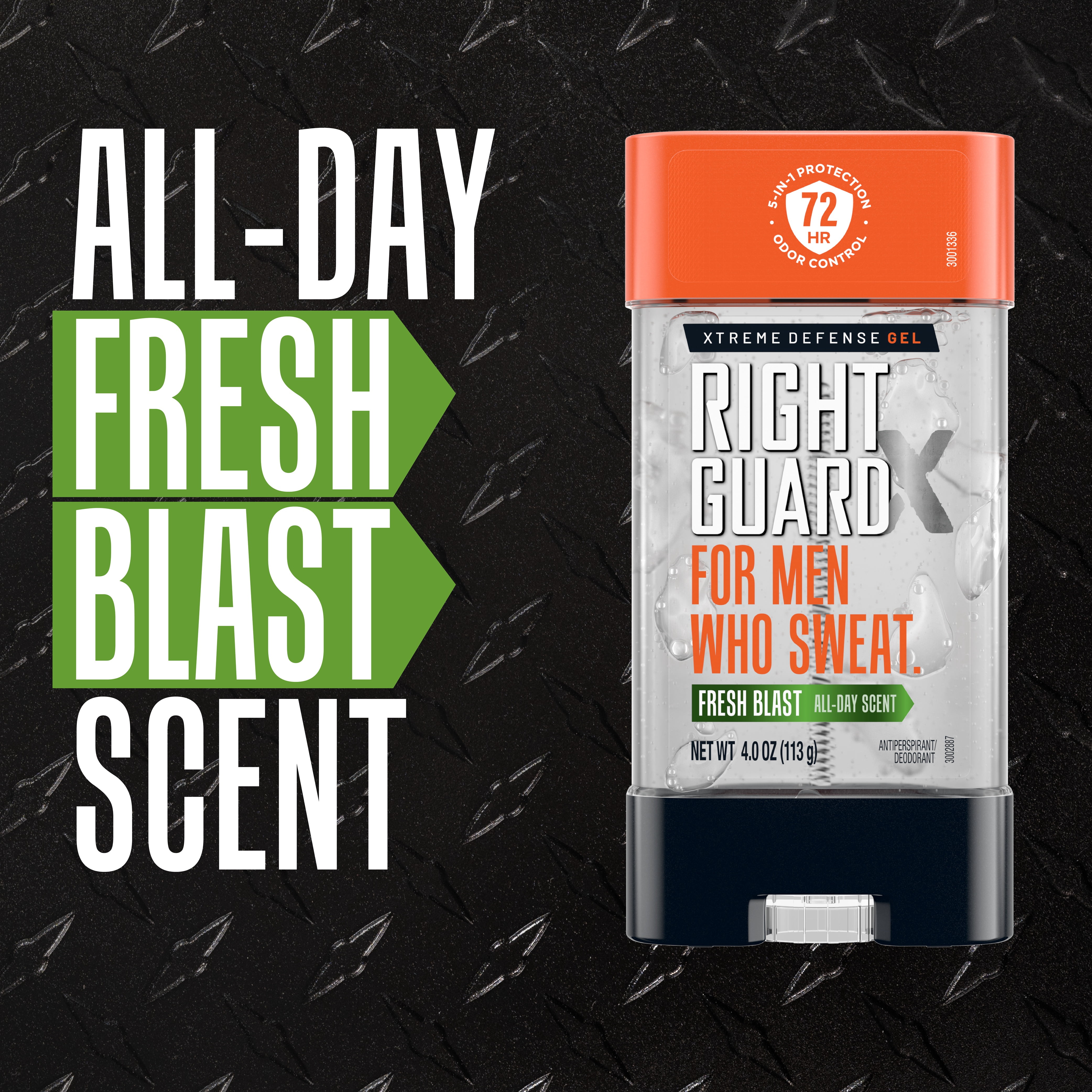 Right Guard Xtreme Defense Gel Antiperspirant & Deodorant for Men, Fresh Blast, 4 oz. (2 Pack)