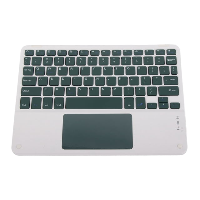 Teclado Bluetooth con panel táctil de 78 teclas, teclado inalámbrico portátil ultrafino y silencioso para teléfonos inteligentes, tabletas y computadoras portátiles, color verde oscuro