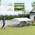 thumbnail image 3 of PawHut Outdoor Dog Run w/ Adjustable & Rotating Bowls, 13.1' x 7.5' x 5.2', 3 of 10