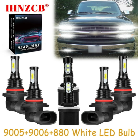 IHNZCB for Chevy Silverado 1500 2500 HD 1999-2002 LED Headlights Bulb High Low Beam Fog Light,9005 9006 880,HKB,Y02