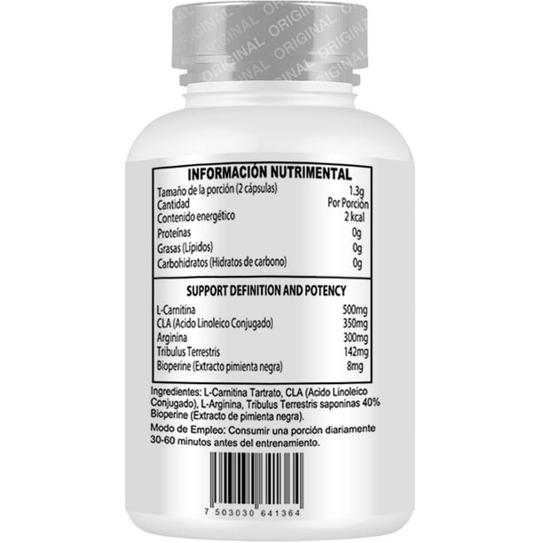 Carnitrol | 4 En 1 | Cla + Carnitina + Arginina 100 % Natural Testrol  Platinum