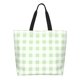 thumbnail image 1 of Balery Green Checkboard Bolsa Tote Estilo Estético con Cremalleras, Bolsa de Hombro, Bolsa de Compras Grande y Plegable, 1 of 8