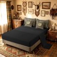 thumbnail image 5 of meiyoeat Rustic Dripping Basketball Full Size Bedding Sets for Boys, Brown Camouflage Full Size Bed in a Bag, Black Reversible, 7pcs, 5 of 6