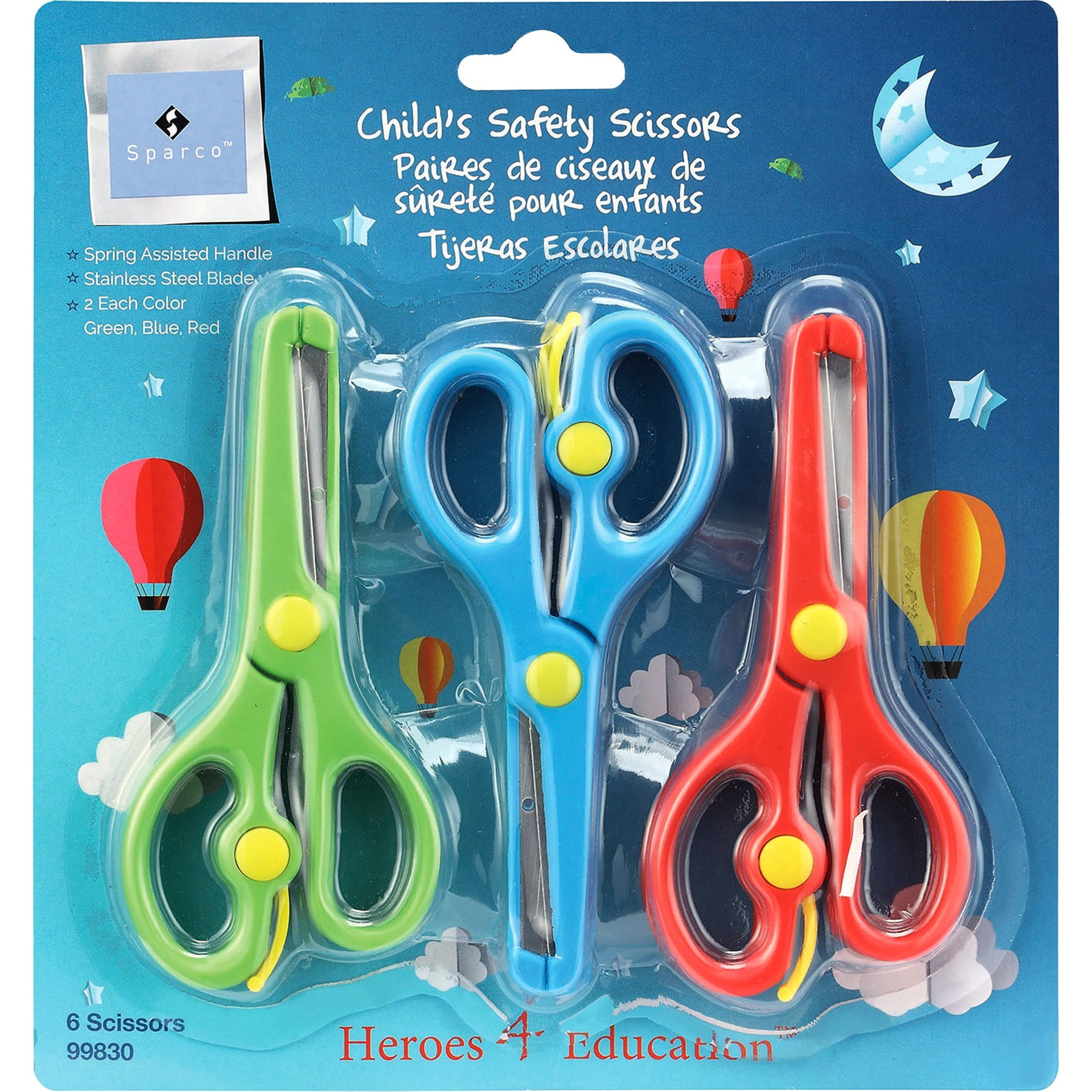 Sparco, SPR99830, Child's Safety Scissors Set, 6 Per Pack