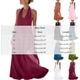 thumbnail image 4 of YuXingFu Cotton Dresses for Women Casual Maxi V-Neck Plus Size Womens Dress Sleeveless Wrap Long Casual Summer Dress Navy #4 XL, 4 of 8