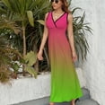 thumbnail image 6 of Pink Green Gradient Sleeveless Dress Summer Women Clothes Dress for Pregnant Women Dresses, 6 of 9
