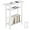 White, variant on Narrow Side Table with Charging Station, 3-Tier Skinny Side End Table for Couch, Small End Tables for Small Spaces, 25.2" Tall Slim Nightstand Bedside Table for Living Room, Bedroom, Black