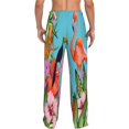 thumbnail image 3 of Daiia Tropical Jungle Flamingo Men's Sleep Pant with Pockets and Drawstring,Pajama Pants-XX-Large, 3 of 9