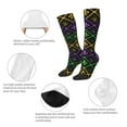 thumbnail image 6 of Balery Mardi Gra Geometric Fun Novelty Socks Men'S Women'S Crew Socks Funny Crazy Novelty Socks Quirky And Cool Socks, 6 of 9