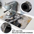 thumbnail image 4 of Woman Portrait Dish Drying Mats for Kitchen Counter, Abstract Female Gold White Floral Absorbent Coffee Bar Mat with Non-slip Rubber Backed Quick Drying Dish Rack Pad 12"x16", 4 of 9