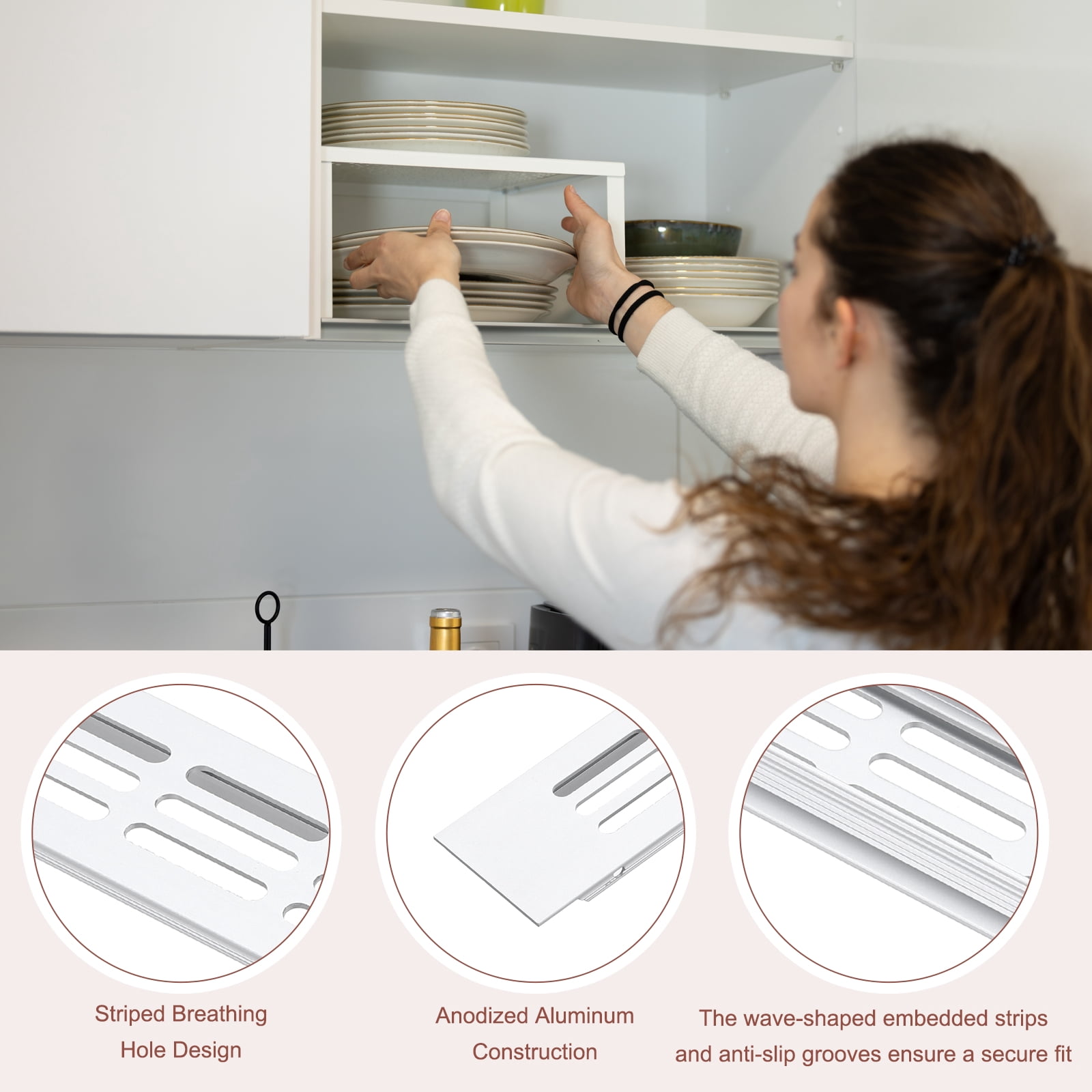 Uxcell 3 Pcs Door Air Vent Cover, 12 x 1.7 (Outer Dimensions) Inch Aluminum Louvered Ventilation Grille Rectangle Toe Kick Vent with Mounting Screws for Shoe Cabinet Wardrobe, Silver