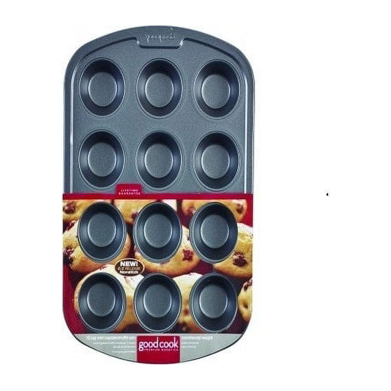 CooksEssentials 12-Cup Nonstick Muffin Pan with Cover 