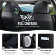 thumbnail image 5 of FLORICH Car Seat Covers Front Pair, Waterproof Faux Leather Seat Protectors, Auto Interior Cushions Fit for Most Cars SUV Trucks, Black, 5 of 7
