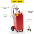 thumbnail image 3 of 35 Gallon Gas Caddy with Wheels, Fuel Storage Tank Gasoline Diesel Can with Manual Transfer Pump, for ATV Car Mowers Tractors Boat Motorcycle, 3 of 7