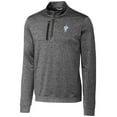 thumbnail image 2 of Men's Cutter & Buck Steel Houston Oilers Stealth Heathered Big & Tall Throwback Logo Quarter-Zip Pullover Top, 2 of 3