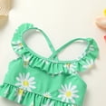 thumbnail image 5 of Happy Town Baby Girl Swimsuit Ruffle Two Pieces Swimwear Toddler Girl Rash Guard Beach Bikini Bathing Suit, 5 of 8