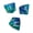 Blue and green, variant on 3pcs Mystical Runes Dices Acrylic 8 Sided Dices Tone Assorted Polyhedral Dices with Symbols and Double Tone