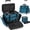 Blue, variant on Rolling Makeup Case with 4 Removable Pouches,Professional Make up  Case with Wheels,Travel  Bag for Hairstylists  Tech Makeup Artist with Detachable Trolley