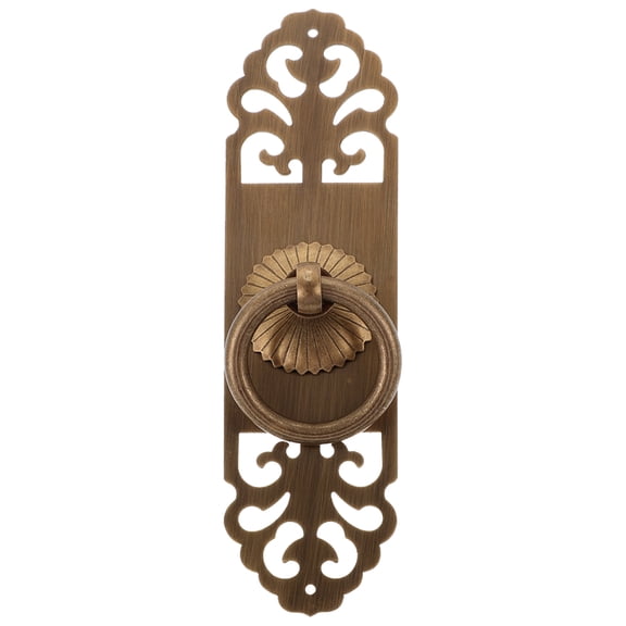 FRCOLOR Door Knob with Lock Drawer Handles Pure Copper Folder Pull