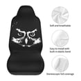 thumbnail image 6 of Easy to Install Car Universal Seat Cover, Black Owl Pattern Four Seasons Universal Front Seat Cover, 2-Piece, 6 of 8