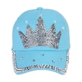 thumbnail image 4 of Crown Rhinestone Inlaid  Pearl Ladies Dot  Cap Baseball Cap Casual Cap Bz456, 4 of 7