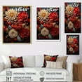 thumbnail image 4 of Designart "Mums Adorned With Golden Leaves I" Mums Floater Framed Canvas Art Print, 4 of 5