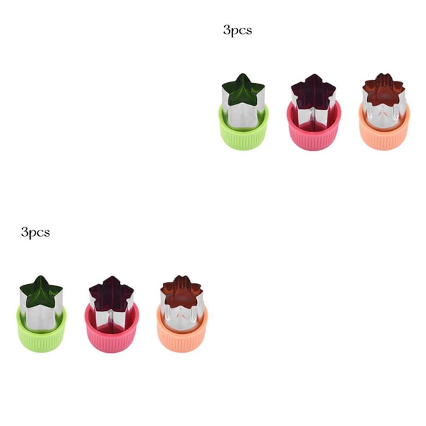 Monstrate Paquete de 3 moldes para cortar verduras molde antideslizante de acero inoxidable corazón Type1 NO1