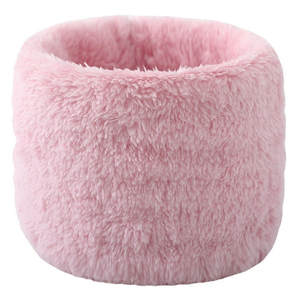 Bufanda de invierno cálida y protectora para ambos sexos, cuello alto, hilo grueso, color liso y cubrecuello, bufanda de poliéster para mujer.
