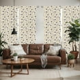 thumbnail image 2 of Ambesonne Flower Window Curtains, Gentle Floral Pattern, Each 28" W x 84" L, Pale Mustard Indigo, 2 of 5