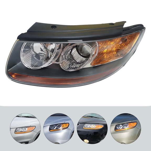 Driver Left Side Headlight For 2007 2008 09 2010 2011 2012 Hyundai Santa Fe Headlamp