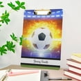 thumbnail image 6 of FMSHPON Burning Soccer Ball Clipboard Hardboard Wood Nursing Clip Board and Pull for Standard A4 Letter 13x9 inches, 6 of 6