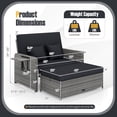 thumbnail image 3 of Gymax Rattan Daybed Wicker Loveseat Sofa Set w/ Ottoman & Retractable Side Tray Patio Black, 3 of 10