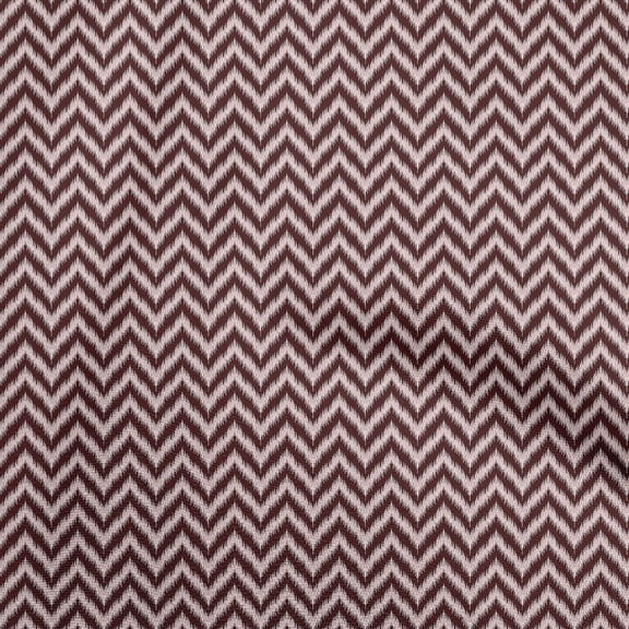 oneOone Rayon Brown Fabric Asian Ikat Chevron Dress Material Fabric Print Fabric By The Yard 56 Inch Wide