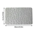 thumbnail image 3 of Coral Fleece Embossed Stone Bathroom Floor Mat, Water Absorbing Foot Mat & Door Mat, 26"X15.7" (60X40Cm) Low-Profile Design That Won’T Jam Doors Ideal For Entryways Bathrooms, 3 of 3