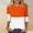 F-Orange, variant on GERsome Women's Summer Tops 3/4 Sleeve Round Neck Tshirts Printed Tunic Loose Fit Pullover Blouses & Basic Tees