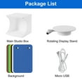thumbnail image 6 of Mini LED Photo Studio Box with 360° Rotating Stand, Portable Photography Light Box Kit with Multiple Backgrounds for Small Product Shooting (Jewelry, Toys, Crafts), 6 of 8