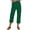 Green, variant on Women's Fashion High Waisted Cotton Linen Straight Leg Pants, Loose Fit Solid Color Casual Trousers, Breathable Natural Fabric,Camel 2XL