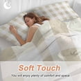 thumbnail image 4 of 3 Piece Beige Plaid Duvet Cover Set California King,Microfiber Comforter/Quilt Cover with Corner Ties and 2 Pillowcases,Spring Summer Farmhouse Buffalo Checkered Soft Bedding with Zipper Closure, 4 of 8
