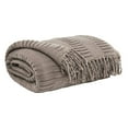thumbnail image 2 of Ashley Furniture Mendez Solide Plissée Jeter Couverture en Taupe, 2 of 2