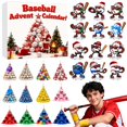 thumbnail image 1 of Countdown Sets Calendrier de l'Avent Suspendu 2 Profond 2D Baseball avec 24 Surprises pour Intérieur et Extérieur, 1 of 6
