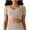Khaki, variant on Timegard Crop Tops for Women Ribbed U Neck Short Sleeve Workout Yoga Tops Seamless Going out Tee Shirts