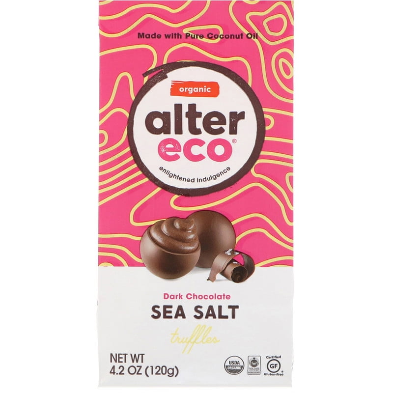 Alter Eco Organic Sea Salt Truffles Dark Chocolate 4.2 oz