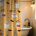 thumbnail image 6 of Halloween Ghost and Pumpkin Shower Curtain, Holiday Bathroom Decor, Polyester Fabric Waterproof Machine Washable, Halloween Home Party Decoration, 72 x 72 Inches, 6 of 7
