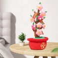 thumbnail image 3 of Adorno de Bonsái de Simulación de Fieltro, Almohada de Juguete Suave, Arreglos de Decoración para año Nuevo, Festival de Primavera, Interior de Vacaci Flor de melocotón L Baoblaze Macetas De Flores De Fieltro, 3 of 8