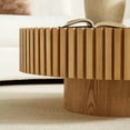 thumbnail image 5 of Kevinplus 35.43" Nesting Round Sintered Stone Tabletop Modern Drum Coffee Table, Luxury Circle Coffee Table for Apartment, 5 of 9