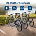 thumbnail image 6 of Heavy Duty double-sided 12-Bike Floor Rack – Commercial All-Steel Two-wheeler Parking Stand – Freestanding Grid Storage for Garage, Street, Yard, Events – Grey, 6 of 7