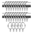 thumbnail image 2 of 24 Pack Metal Curtain Rings, 30mm Internal Diameter for Curtain Poles, Rods and Drapery, Silver, 2 of 6