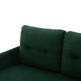 thumbnail image 4 of S-HOME Modern Plush Corduroy Upholstered Loveseat with Dual Side Pockets and Metal Legs, Sofa for Apartment, Emerald, 4 of 16